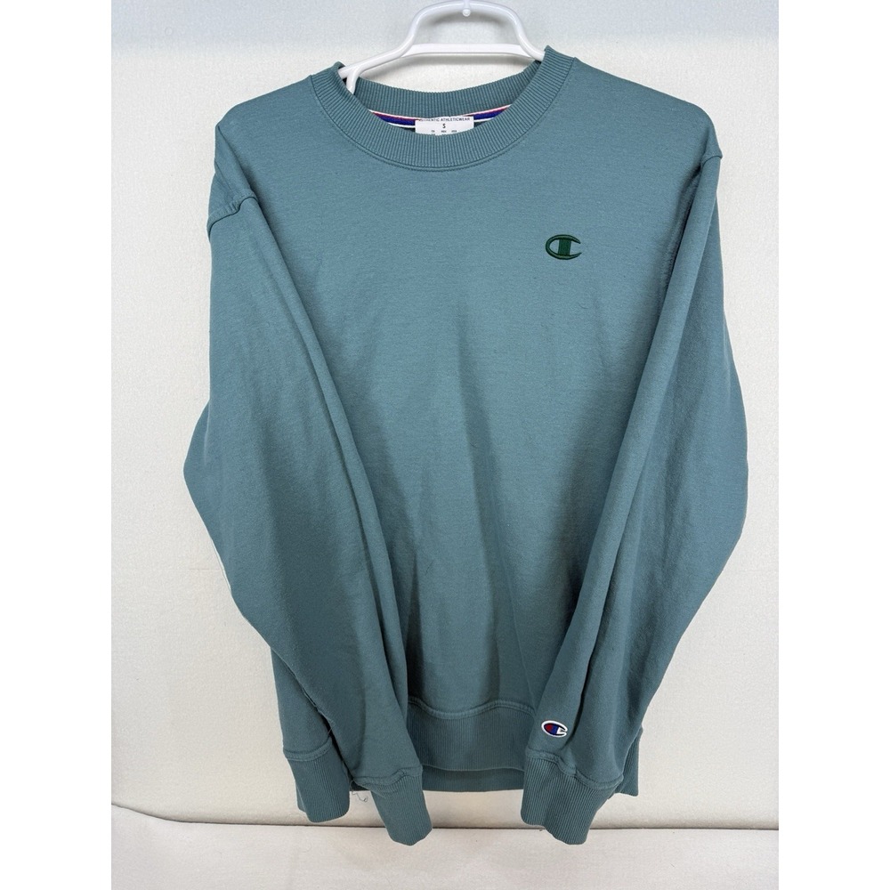 Champion Men's Teal Blue Powerblend Fleece Crewneck Sweatshirt Size Small
